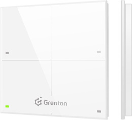 GRENTON Panel dotykowy szklany biały 4-przyciskowy, natynkowy, TOUCH PANEL + 4B, TF-Bus, white | TPA-204-T-02