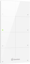 GRENTON Panel dotykowy szklany biały 8-przyciskowy, natynkowy, TOUCH PANEL + 8B, TF-Bus, white | TPA-208-T-02