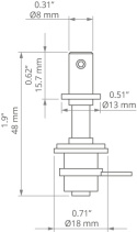 KLUŚ Zawieszka srebrna FI-8-LIN-Z | 42288 (C28173N00)