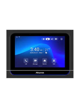 AKUVOX X933W-B Monitor wideodomofonowy IP 7" Android z WiFi Czarny