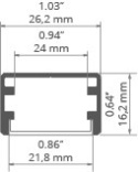 KLUŚ Profil led GLAZA-LL 1m 2m 3m czarny anoda e6-k7 | C2627K7 (A02627A07)