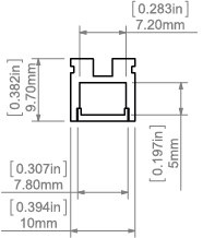 KLUŚ Profil led PIKO-ZM czarny anoda e6-k7 3m | C1168K7_3 (A01168A07_3) KLUŚ Profil led PIKO-ZM czarny anoda e6-k7 3m | C1168K7_3 (A01168A07_3)