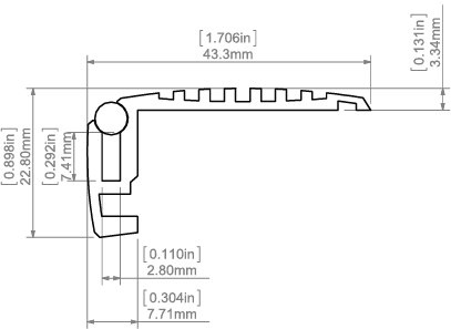 KLUŚ Profil led STEKO czarny anoda e6-k7 3m | 18018K7_3 (A18018A07_3) KLUŚ Profil led STEKO czarny anoda e6-k7 3m | 18018K7_3 (A18018A07_3)