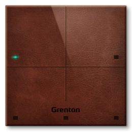 GRENTON Panel dotykowy ciemna skóra 4-przyciskowy, natynkowy, TOUCH PANEL + 4B, TF-BUS, CUSTOM LEATHER DARK | TPA-804-T-01