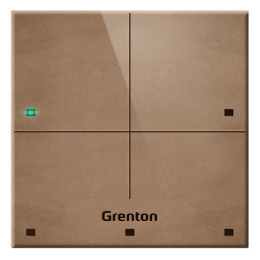 GRENTON Panel dotykowy jasna skóra 4-przyciskowy, natynkowy, TOUCH PANEL + 4B, TF-BUS, CUSTOM LEATHER LIGHT | TPA-804-T-02