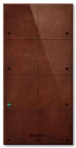 GRENTON Panel dotykowy ciemna skóra 8-przyciskowy, natynkowy, TOUCH PANEL + 8B, TF-Bus, CUSTOM LEATHER DARK | TPA-808-T-01