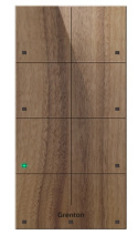 GRENTON Panel dotykowy ciemne drewno 8-przyciskowy, natynkowy, TOUCH PANEL + 8B, TF-Bus, CUSTOM WOOD DARK | TPA-608-T-01