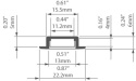 KLUŚ Profil led MICRO-NK lakier ral9010 2m | C1587L9010OD_2 (A01587L10OD_2)