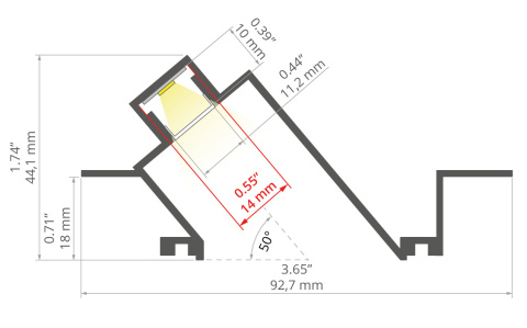 KLUŚ Profil led POK-US surowy 2m | H1234NA_2 (H1234NA_2) KLUŚ Profil led POK-US surowy 2m | H1234NA_2 (H1234NA_2)