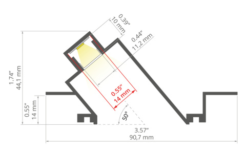 KLUŚ Profil led POKET 1m 2m 3m surowy | H1179NA (A01179N) KLUŚ Profil led POKET 1m 2m 3m surowy | H1179NA (A01179N)