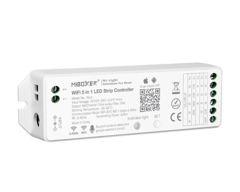 MiBoxer / Mi-Light WL5 - Uniwersalny kontroler taśm LED Wi-Fi | WL5
