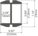 KLUŚ Profil led GIZA-DUO-LL 1m 2m 3m czarny anoda e6-k7 | C2162K7 (A02162A07)