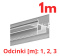 KLUŚ Profil led FOLED-BOK 1m 2m 3m surowy | B8334V1NA (A08334V1N)
