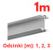 KLUŚ Profil led GIZA-DUO-LL 1m 2m 3m anoda e6-k1 | C2162ANODA (A02162A)