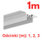 KLUŚ Profil led GIZA-LL-UST 1m 2m 3m surowy | C2724NA (A02724N)