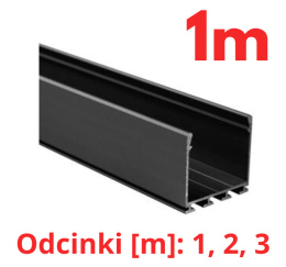 KLUŚ Profil led LIPOD czarny anoda e6-k7 1m 2m 3m | B5554K7 (A05554A07)
