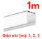 KLUŚ Profil led LIPOD 1m 2m 3m lakier ral9010 | B5554L9010OD (A05554L10OD)