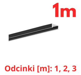 KLUŚ Profil led MICRO-ALU 1m 2m 3m czarny anoda e6-k7 | B1888K7 (A01888)