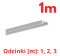 KLUŚ Profil led MICRO-ALU 1m 2m 3m surowy | B1888NA (A01888N)