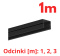 KLUŚ Profil led PDS-4-PLUS 1m 2m 3m czarny anoda e6-k7 | C1263K7 (A01263A07)