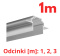 KLUŚ Profil led TEKNIK-ZM 1m 2m 3m surowy | C0399NA (A00399N)