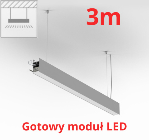 KLUŚ Gotowa Lampa LED Serpent Zwieszany 3m FP02755-A01M30069L3B