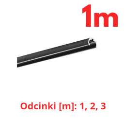 KLUŚ Profil led PIKO-O 1m 2m 3m czarny anoda e6-k7 | C1167K7 (A01167A07)