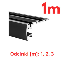 KLUŚ Profil led STEP 1m 2m 3m czarny anoda e6-k7 | 18042K7 (A18042A07)
