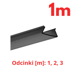 KLUŚ led Osłona FOLED czarna 1m 2m 3m | 17045 (B17045C)