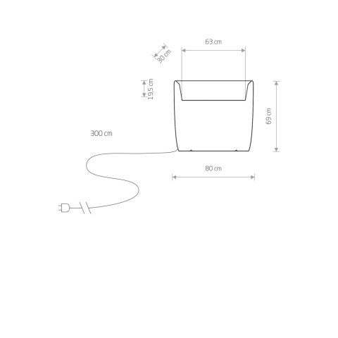 Lampy stojące - FLOWERPOT L