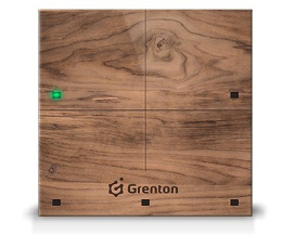 GRENTON Panel dotykowy ciemne drewno 4-przyciskowy, natynkowy, TOUCH PANEL + 4B, TF-BUS, CUSTOM WOOD DARK | TPA-604-T-01