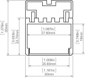 KLUŚ Profil led 3035 1m 2m 3m anoda e6-k1 | 18039ANODA (A18039A)