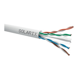 Solarix Kabel skrętka U/UTP 4x2x0,565 drut kat.6 AWG23 PVC 500m