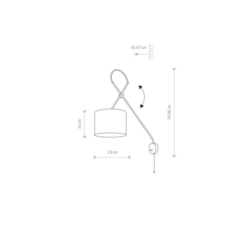 Kinkiety regulowane z włącznikiem - VIPER