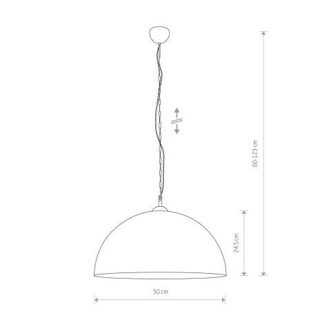 Lampy wiszące - HEMISPHERE RUST L