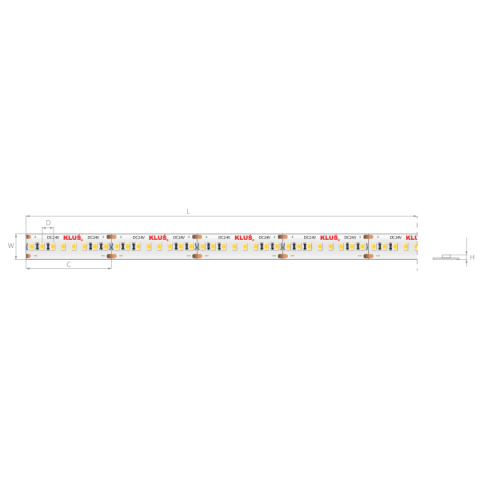 KLUŚ Taśma LED K-HD50-0960-24V 9,6 W/m 1mb