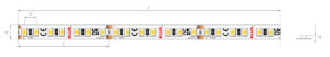 KLUŚ Taśma LED K-CR35-1440-24V 14,40W/m 1mb | (K-CR-35-1440-24)