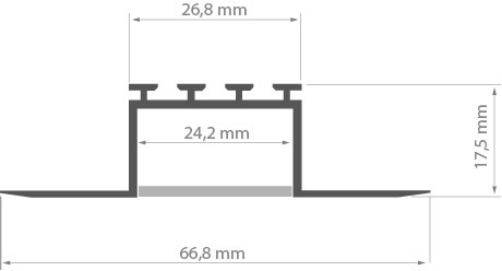 KLUŚ Profil led KOZUS surowy 2m | B7823NA_2 (A07823N_2) KLUŚ Profil led KOZUS surowy 2m | B7823NA_2 (A07823N_2)