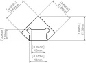 KLUŚ Profil led KUBIK-45 1m 2m 3m anoda e6-k1 | B7697ANODA (A07697A)