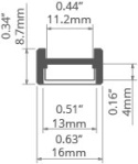 KLUŚ Profil led MICRO-H 1m 2m 3m anoda e6-k1 | C0599ANODA (A00599A)