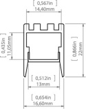 KLUŚ Profil led PDS-ZMG 1m 2m 3m anoda e6-k1 | C1418ANODA (A01418A)