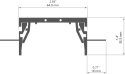 KLUŚ Profil led RAM-TEK-50 1m 2m 3m surowy | 18059NA (A18059N)