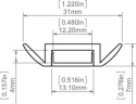 KLUŚ Profil led STOS-ALU 1m 2m 3m anoda e6-k1 | B4369ANODA (A04369A)