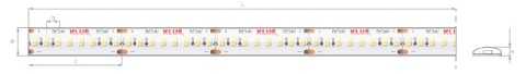 KLUŚ Taśma LED KWP-GHD40-0480-24V 1mb | IP65