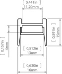 KLUŚ Profil led MICRO-HG 1m 2m 3m anoda e6-k1 | C1419ANODA (A01419A)