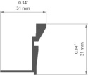 KLUŚ Profil led MOD-KR-KOZE 1m 2m 3m surowy | C1772NA (A01772N)