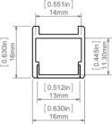 KLUŚ Profil led PDS-H 1m 2m 3m anoda e6-k1 | B9204ANODA (A09204A)