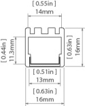 KLUŚ Profil led PDS-ZM 1m 2m 3m anoda e6-k1 | B7696ANODA (A07696A)